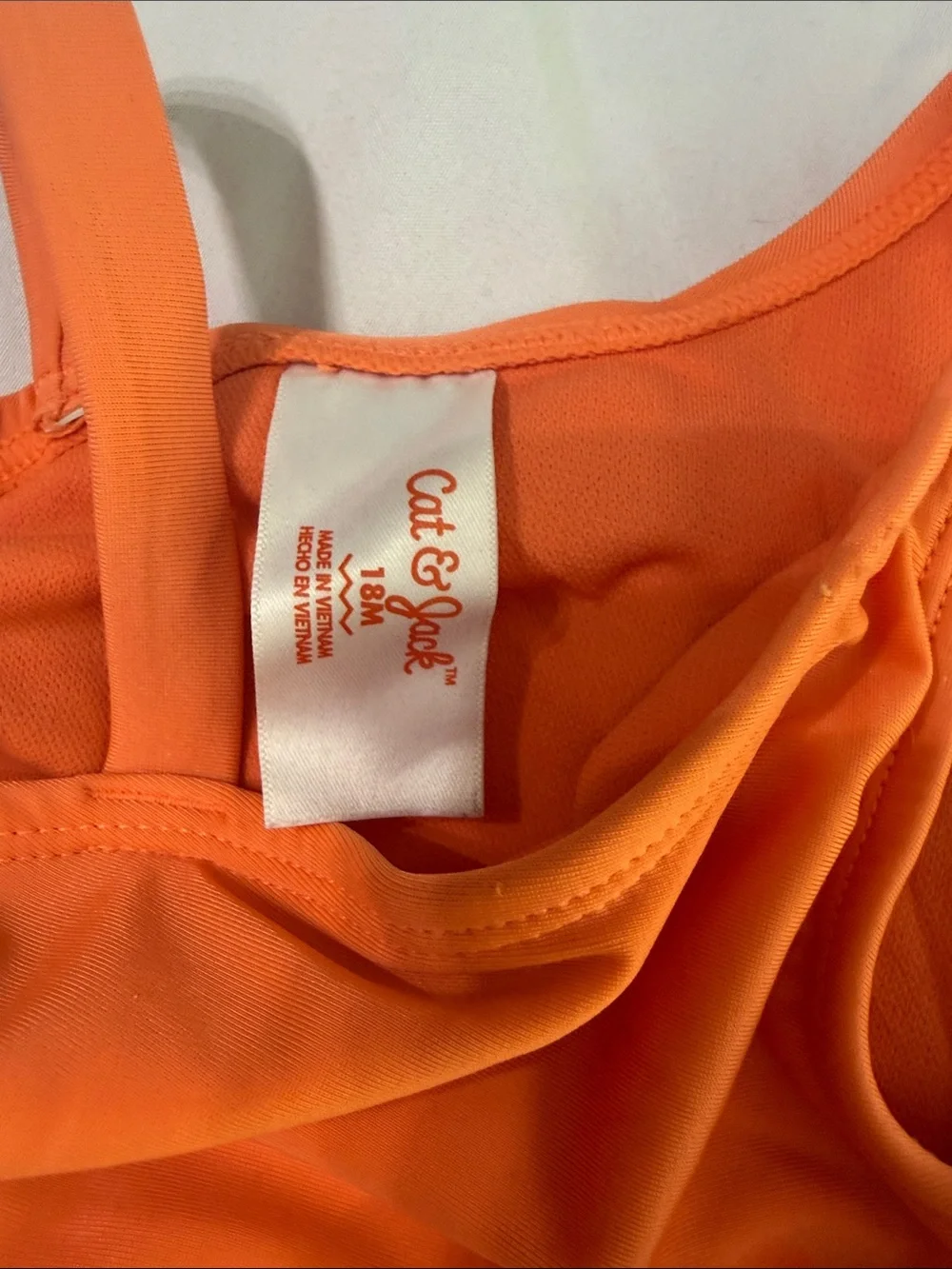 Cat & Jack Orange Girls' One-Piece Swimsuit